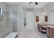 Spa-like bathroom with double vanity and large walk-in shower at 4811 Cabreo Ct, Lakewood Ranch, FL 34211