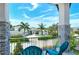 Private balcony with chairs and stunning water view at 121 Seagull Ln, Sarasota, FL 34236