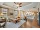 Comfortable living room with hardwood floors and open floor plan at 13202 Torresina Ter, Bradenton, FL 34211