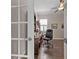 Home office with built-in bookshelves and a large desk at 5209 Lake Overlook Ave, Bradenton, FL 34208