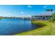 Scenic view of the community lake and clubhouse at 5209 Lake Overlook Ave, Bradenton, FL 34208
