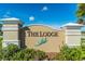 The Lodge community entrance sign at 5209 Lake Overlook Ave, Bradenton, FL 34208