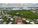 Aerial view of the house and surrounding area at 219 81St St, Holmes Beach, FL 34217