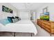 Main bedroom with king bed and TV at 219 81St St, Holmes Beach, FL 34217