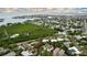 Aerial view of the property and surrounding waterfront area at 219 81St St, Holmes Beach, FL 34217
