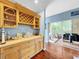 Built-in wet bar with wine rack and ample storage at 219 81St St, Holmes Beach, FL 34217