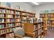 Community library with numerous bookshelves and seating at 2323 Waterbluff Pl # V314, Sarasota, FL 34231