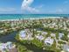 Aerial view showcasing the property's waterfront location at 108 Tern Dr, Anna Maria, FL 34216