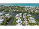 Aerial view of a house near the water at 108 Tern Dr, Anna Maria, FL 34216