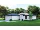 White house with gray roof and two-car garage at 23453 Winthrob Ave, Port Charlotte, FL 33980