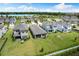 Aerial view of homes with backyard and screened-in patios at 16115 Paynes Mill Dr, Bradenton, FL 34211