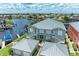 Aerial view of waterfront property with canal access at 2002 Bal Harbor Blvd # 1311, Punta Gorda, FL 33950
