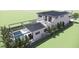 Aerial view of property showing home, pool, and surrounding neighborhood at 2344 Bay W St, Sarasota, FL 34237