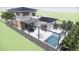 Two-story home with a private pool and outdoor entertaining space at 2344 Bay W St, Sarasota, FL 34237