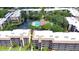 Aerial view showing condo community with pool at 505 30Th W Ave # E304, Bradenton, FL 34205
