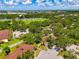 Aerial view of community showing homes, landscaping, and a sports field at 19505 Quesada Ave # B204, Port Charlotte, FL 33948