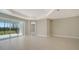 Bright living area with view of backyard and patio at 14705 Barefoot Ln, Parrish, FL 34219