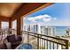 Superb balcony with panoramic views of the city and tennis courts at 1111 Ritz Carlton Dr # 1802, Sarasota, FL 34236