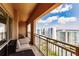 Private balcony offering breathtaking city and water views at 1111 Ritz Carlton Dr # 1802, Sarasota, FL 34236