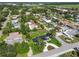 Aerial view showing a renovated home and its surroundings at 301 Aurora E St, Venice, FL 34285