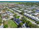 Aerial view of a modern home near the ocean at 301 Aurora E St, Venice, FL 34285