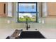 Modern kitchen sink with sleek black faucet and stainless steel strainer at 301 Aurora E St, Venice, FL 34285