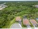 Aerial view showing the home's location within a residential community at 6600 Dovekey Dr, Sarasota, FL 34241