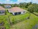 Spacious backyard with fenced enclosure, providing privacy and ample outdoor space at 6600 Dovekey Dr, Sarasota, FL 34241