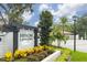 Gated community entrance sign for Heron Landing at 6600 Dovekey Dr, Sarasota, FL 34241