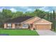 One-story house with a two-car garage and landscaped yard at 4012 Oscar Ter, North Port, FL 34286