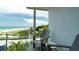 Private balcony overlooking beach with ocean view at 107 Elm Ave, Anna Maria, FL 34216