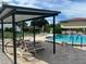Relaxing community pool with shaded seating area at 4540 Tippecanoe Trl # 183, Sarasota, FL 34233
