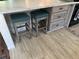 Kitchen island with seating and white marble countertop at 4540 Tippecanoe Trl # 183, Sarasota, FL 34233