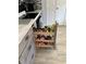 Pull out spice rack with numerous spices and jars at 4540 Tippecanoe Trl # 183, Sarasota, FL 34233