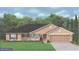 Newly constructed one-story house with garage and front yard at 4860 Florida Rd, Venice, FL 34293