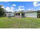 Private backyard with shed and playset at 2484 Cover Ln, North Port, FL 34286