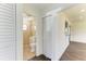 Clean bathroom with shower and toilet at 818 Padgett Ave, Sarasota, FL 34237