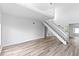 Spacious living room with hardwood floors and loft at 2955 N Beach Rd # A531, Englewood, FL 34223