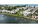 Aerial view of community showing building layout, landscaping, and waterfront access at 2955 N Beach Rd # A531, Englewood, FL 34223
