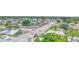 An aerial view of the property and its location in the neighborhood at 3502 Bahia Vista St, Sarasota, FL 34239