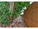 Lush pathway alongside wooden fence, leading to beach at 5444 Gulf Of Mexico Dr, Longboat Key, FL 34228