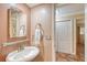 Simple bathroom with vanity, mirror and glass shelf at 773 N Jefferson Ave # 773, Sarasota, FL 34237