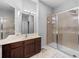 Bathroom with a large shower and single vanity at 3831 Parkridge Cir # 1-104, Sarasota, FL 34243