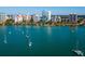 Stunning aerial view of waterfront homes and sailboats at 1611 4Th St # B6, Sarasota, FL 34236