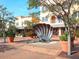 Outdoor town square with a large shell sculpture at 1611 4Th St # B6, Sarasota, FL 34236