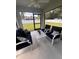 Relaxing screened porch with seating and backyard view at 2017 Lovoy Ct, North Port, FL 34288
