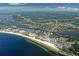 Aerial view showcasing Fiesta Harbor's location near the coast at 1350 N Portofino Dr # 310, Sarasota, FL 34242