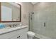 Simple bathroom with single vanity and shower at 6358 Rivo Lakes Blvd, Sarasota, FL 34241