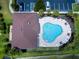 Aerial view of community pool and surrounding area at 8930 Tuscany Isles Dr, Punta Gorda, FL 33950