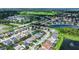 Aerial view showing home's location in a quiet residential neighborhood at 4247 Adelaar Dr, Sarasota, FL 34240